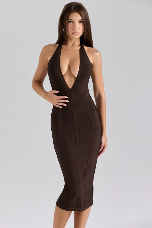 The Birthday Chocolat Midi Bandage Dress
