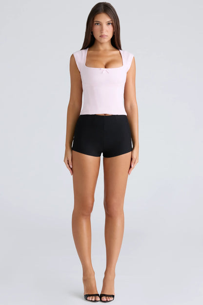 The Cap Sleeve Pink Corset Top