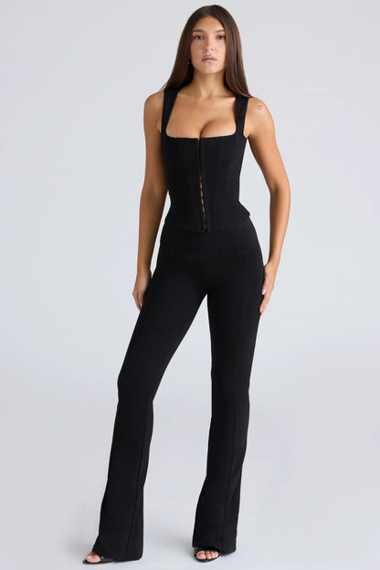 The Fitted Trousers Black Stretch Trousers