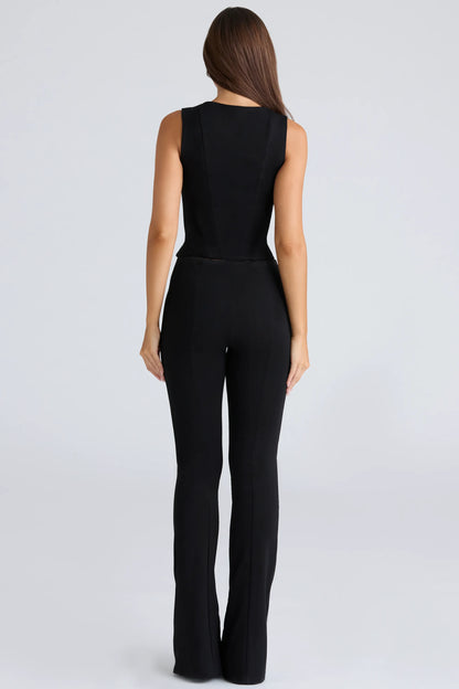The Fitted Trousers Black Stretch Trousers