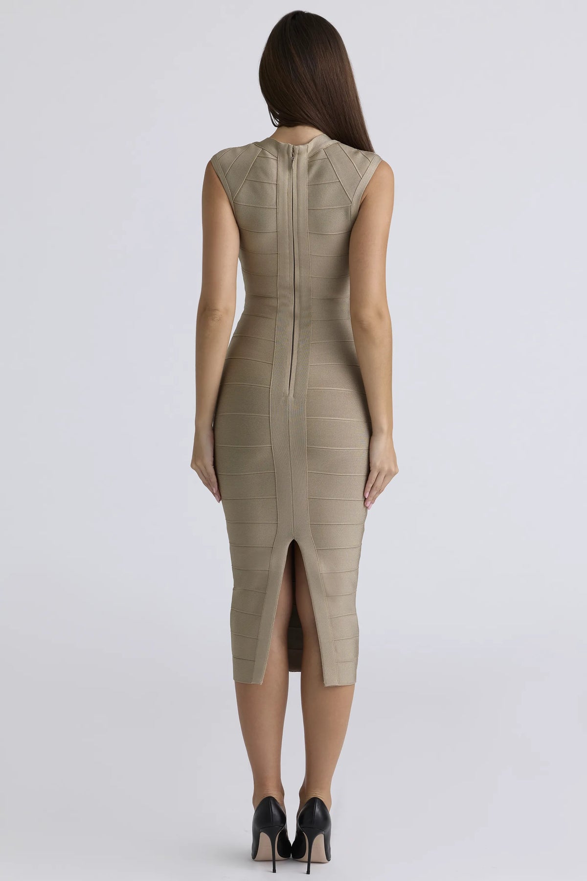 The Icon Latte Bandage Midi Dress
