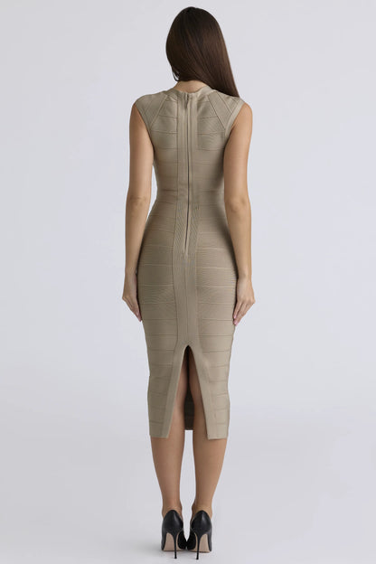 The Icon Latte Bandage Midi Dress