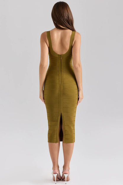 The OG Olive Midi Bandage Dress