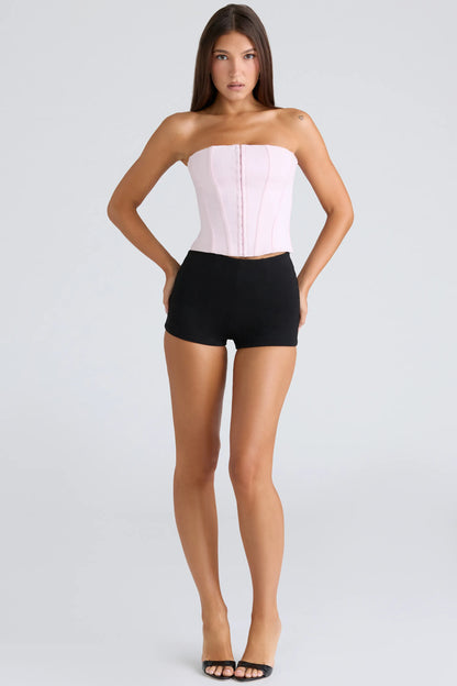 The Strapless Pink Stretch Corset Top