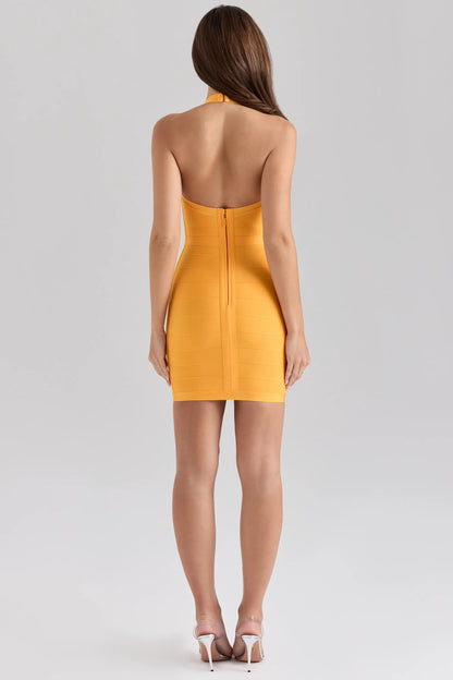 The Supermodel Orange Sherbet Mini Bandage Dress
