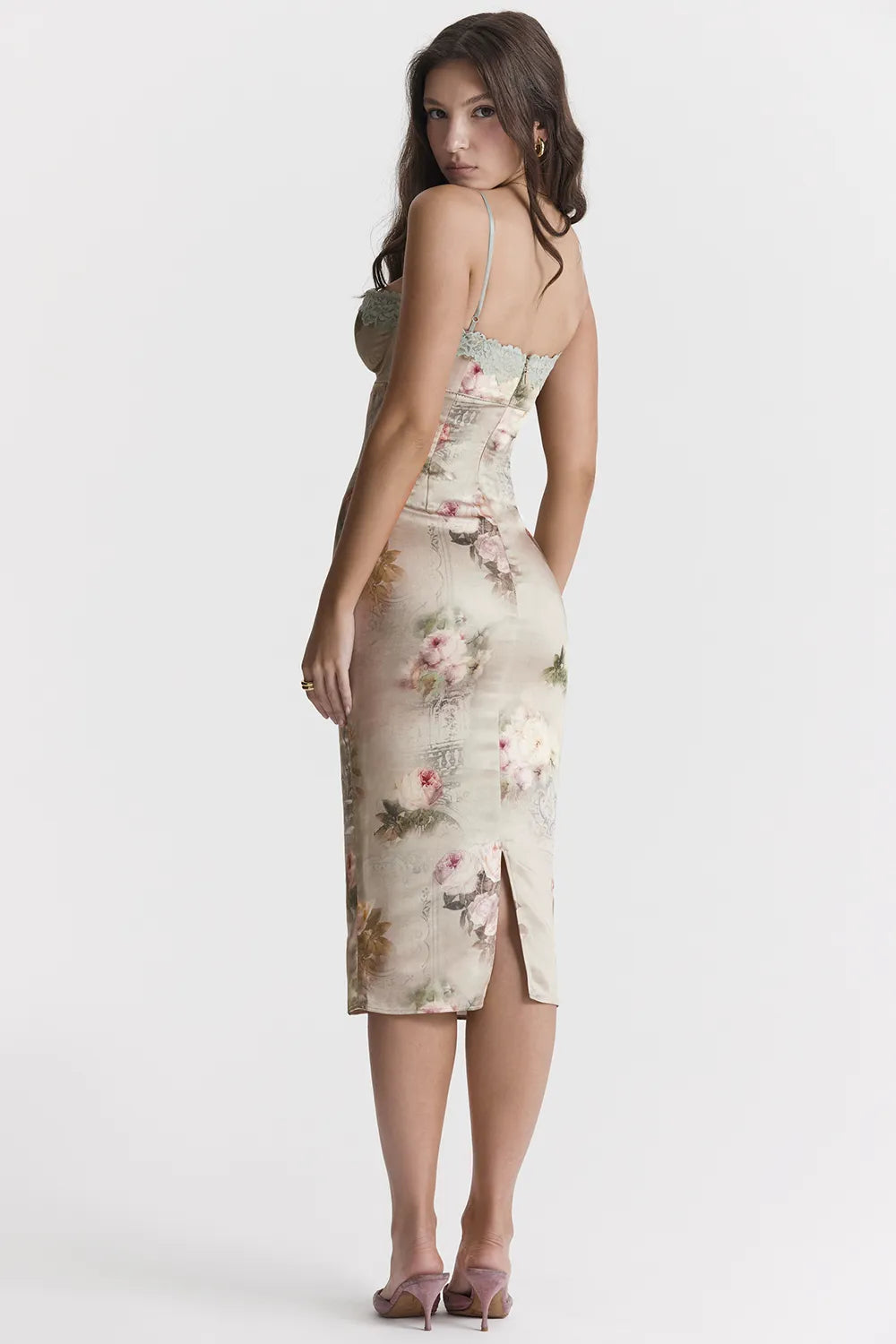 Venus Vintage Floral Midi Dress
