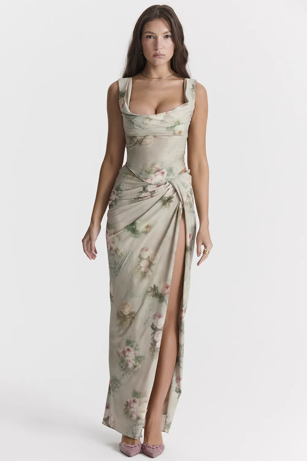 Vesper Vintage Floral Maxi Skirt