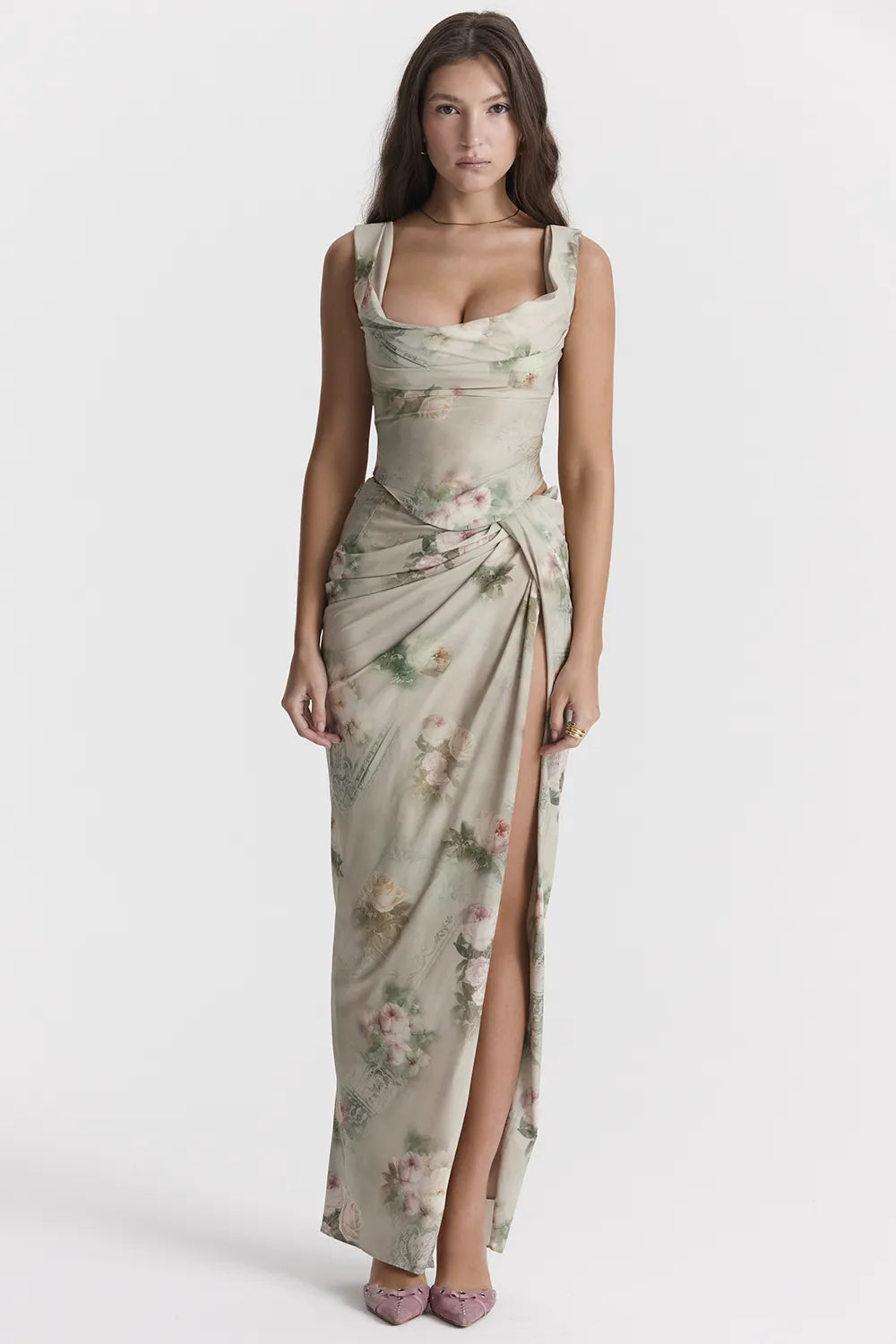 Vesper Vintage Floral Maxi Skirt