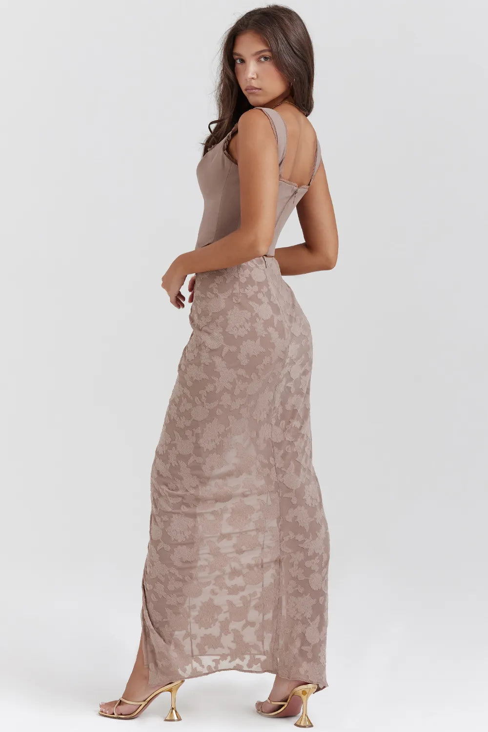Vesper Mushroom Maxi Skirt