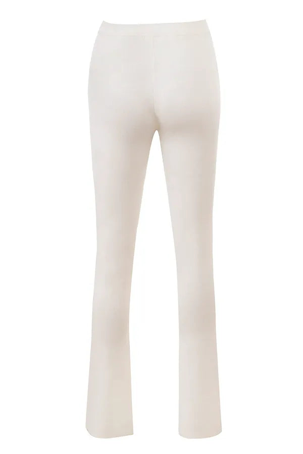 Wren Ivory Cashmere Slim Cigarette Pants