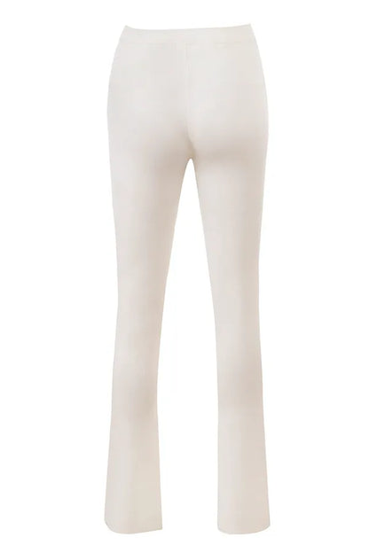 Wren Ivory Cashmere Slim Cigarette Pants