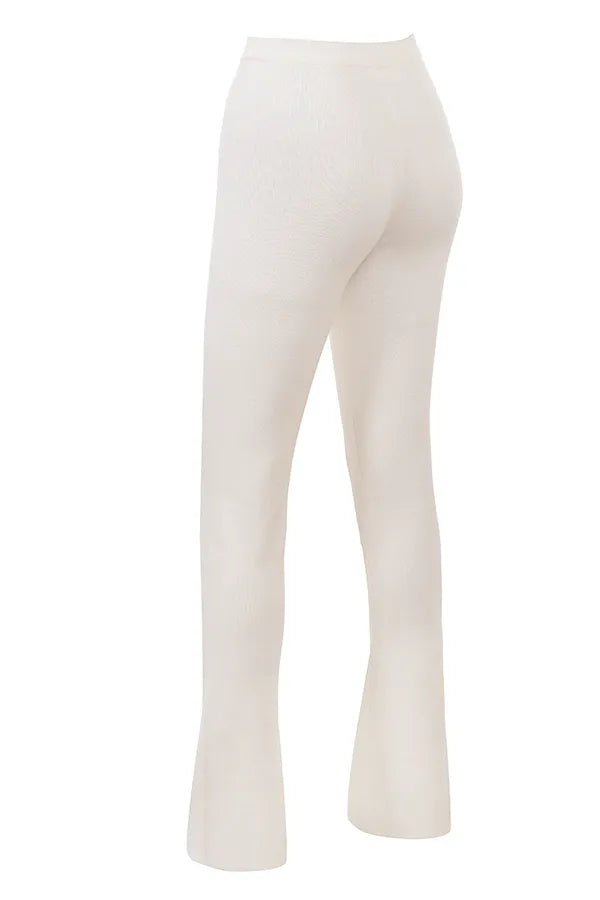 Wren Ivory Cashmere Slim Cigarette Pants