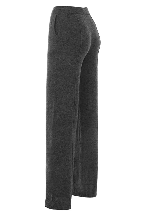 Yalina Charcoal Cashmere Blend Trousers