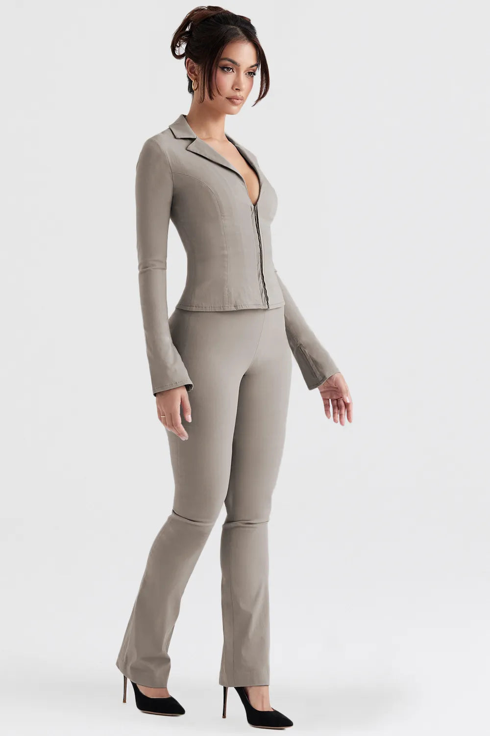 Laurel Smoke High Waisted Trousers